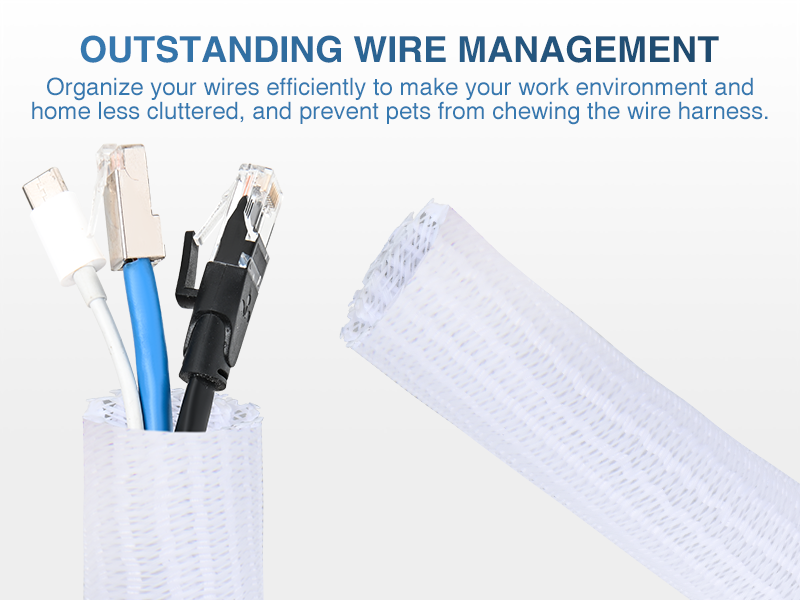 Cable Management Sleeve for Computer Cable Electrical Wire Automotive Harness