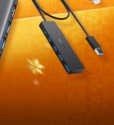 Anker 4-Port USB 3.0 Hub, Ultra-Slim Data USB A Hub with 2 ft Extended Cable [Charging Not Suppor...