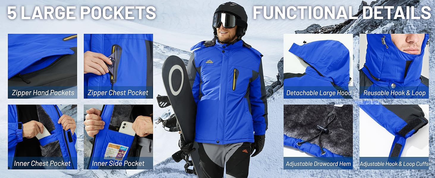 5 Pockets, Hood &amp; Cuffs