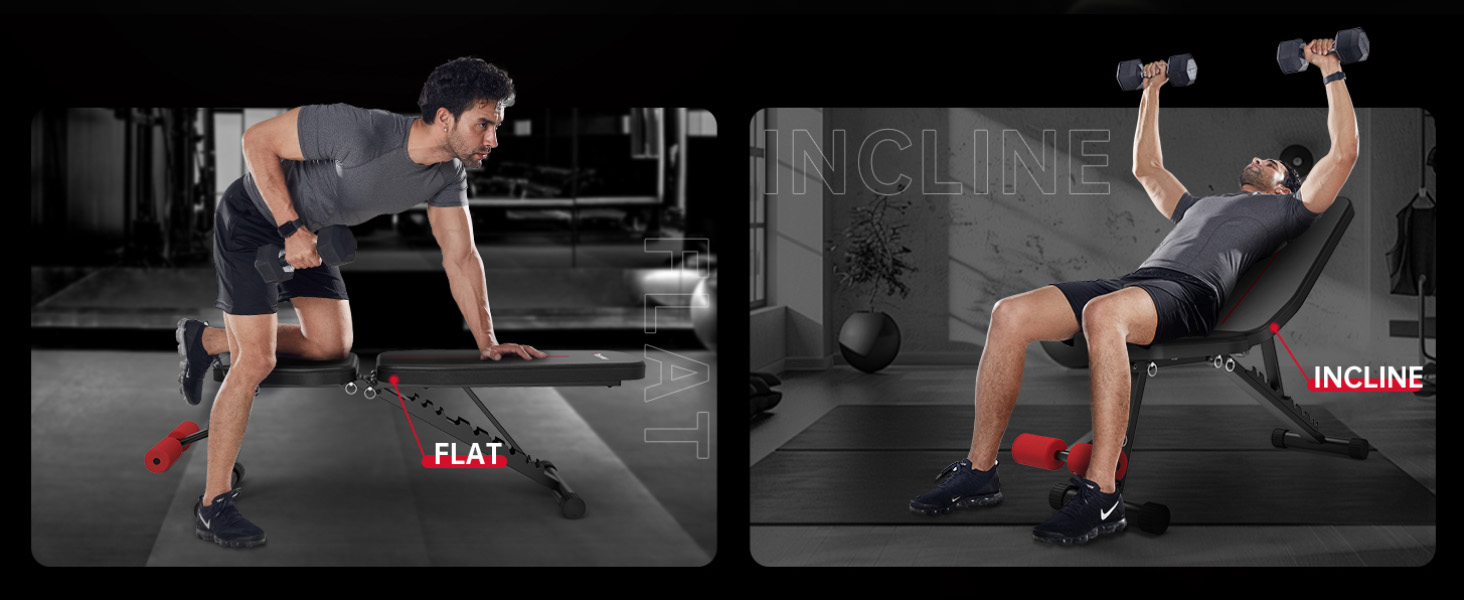 pasyou adjustable weight bench full body workout multi-purpose