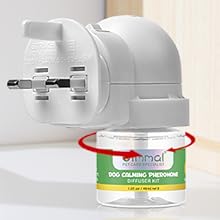 VFjVlVdG Calming Diffuser for Dogs & Cats, Pheromones Diffuser Anxiety Relief Diffuser with 30 Day Refill - Comfort, Calming and Relax Anxious Dog and Other Problematic Behaviors| 48 ml (Cats) 17 revolve