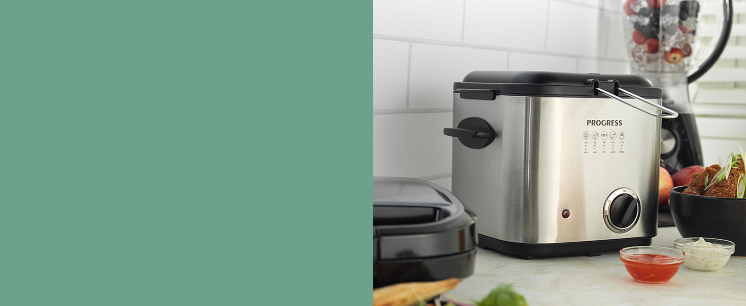 Progress EK5925P 1.5L Deep Fat Fryer Removable Frying Basket with