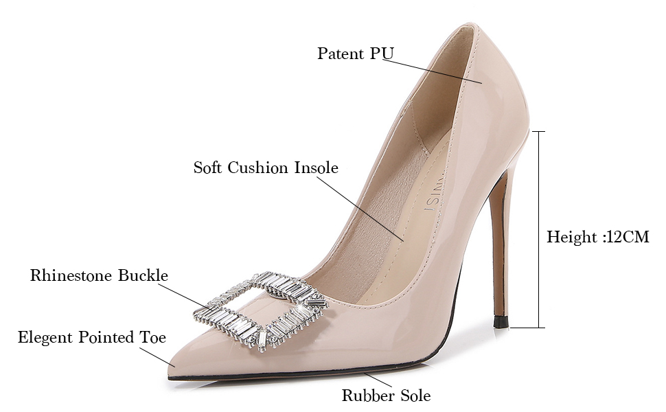 Amazon.com | JOEupin Women's Pumps High Heel Pointed Toe