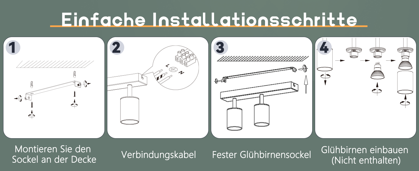 die Installation der Lichter