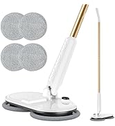 Electric Mop, Cordless Rechargeable Spin Mop, Up to 60 Mins Powerful Battery, Electric Spin Mops ...