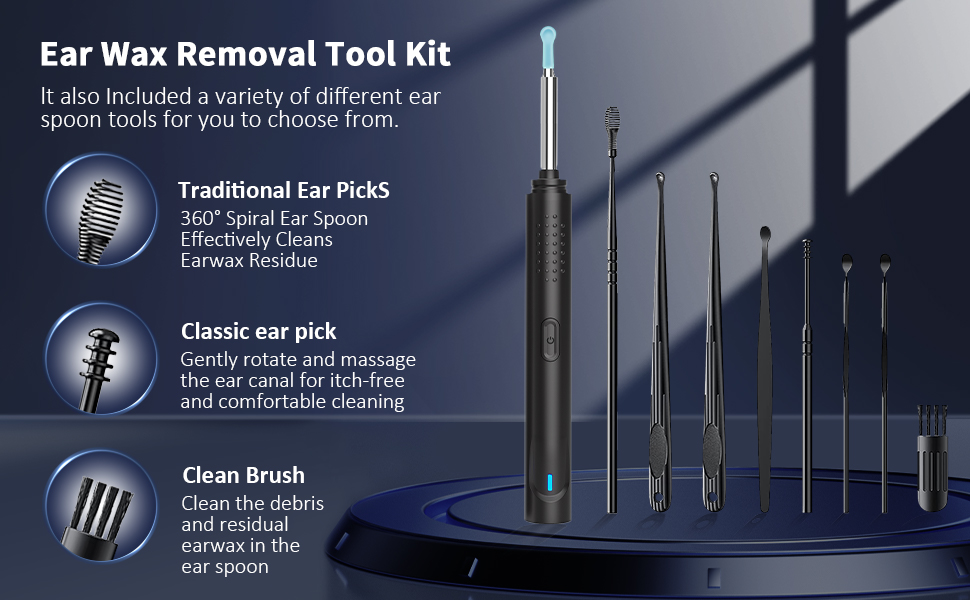 ear cleaner with camera and light, ear wax removal tool, ear wax removal camera ear wax remover