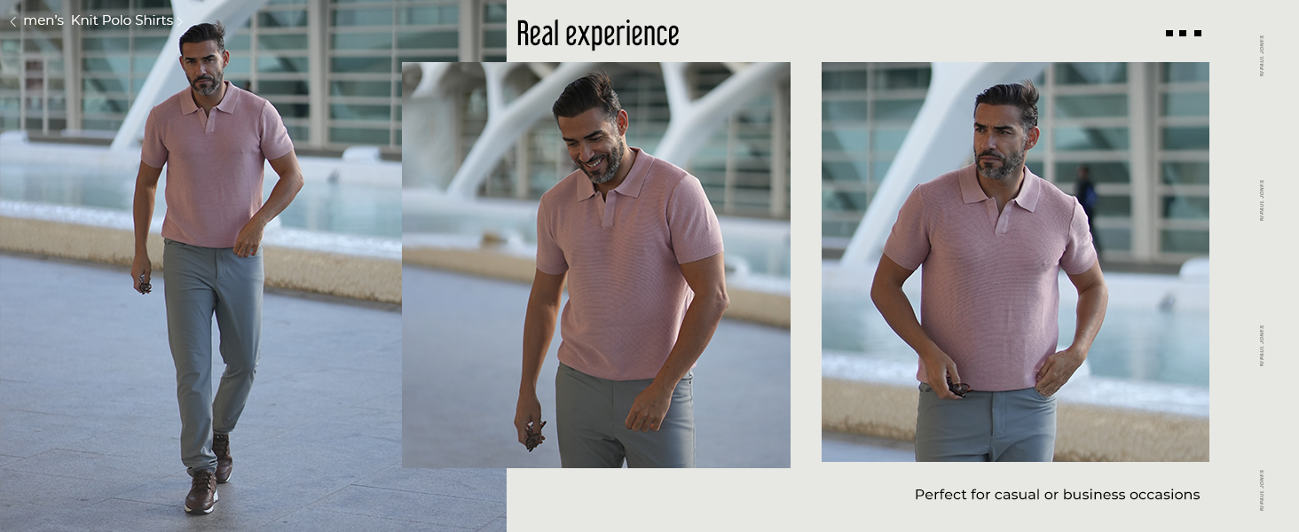 Mens Knit Polo Shirt