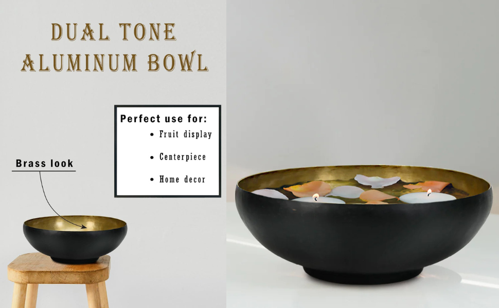 Black and Gold bowl for Indian weddings