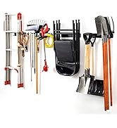 MOOMSINE Garden Tool Organizer Wall Mount, Garage Organization Yard Tools Storage Rack, Hangers f...