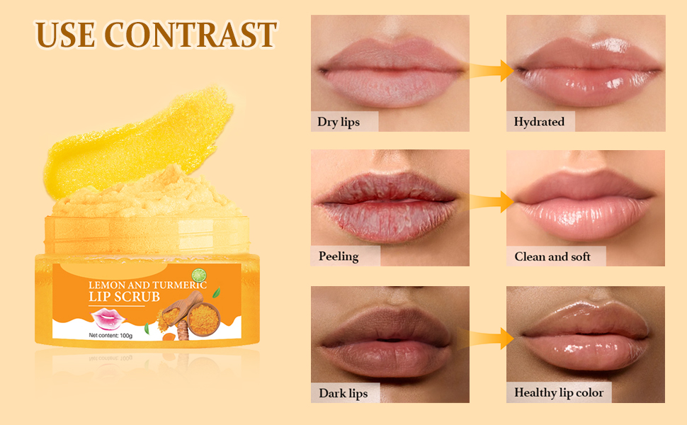 Turmeric Lemon Lip Scrub with Brush