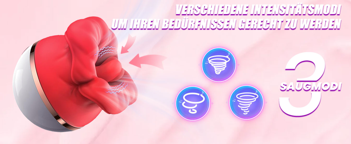 Vibration für Frauen Zunge Lecken mit 3 Vibrationsmodi
