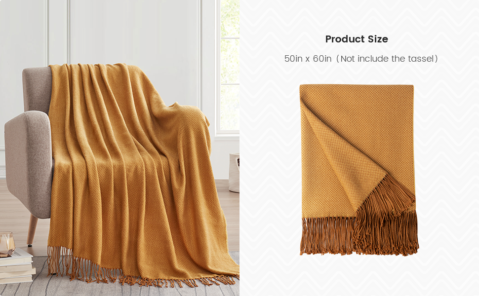 Herringbone throw