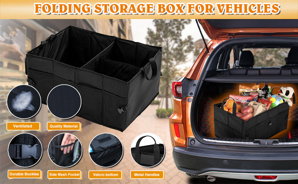 Car Trunk Organizer,Collapsible Car Trunk Storage Organizer,Poratble