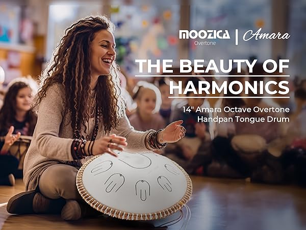 Moozica Amara タングドラム　ハンドパン ホワイト　14インチ Amazon.com: MOOZICA Steel Tongue Drum, 14