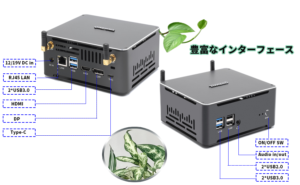 Amazon.co.jp: ミニPC Windows11 Pro 4K対応 Core i7-8565U,小型