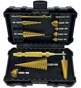 NordWolf 12-Piece HSS Titanium Metric Step, Countersink, Cone Drills with 1/4
