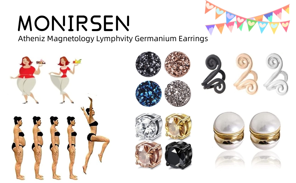 3 Pairs Dorina Earrings Dorina Ear Acupressure