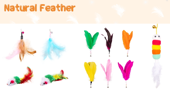 cat feather toy refill, cat wand toy refill