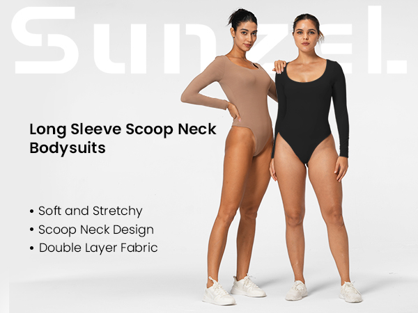 Amazon.com: Sunzel Women's Long Sleeve Bodysuits Double