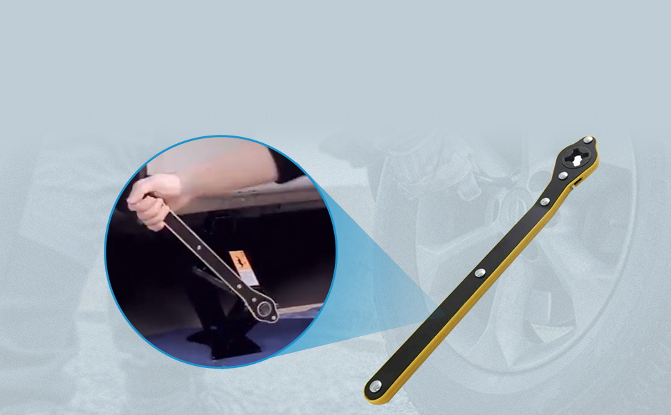 Auto LaborSaving Jack Ratchet Wrench with Long Handle, Universal Car