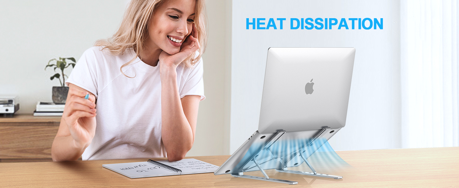 macbook air pro stand foldable laptop stand portable adjustable height laptop stand