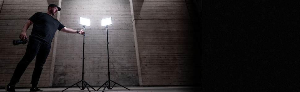 Kit de iluminación premium de 2 puntos para creadores de contenido profesionales