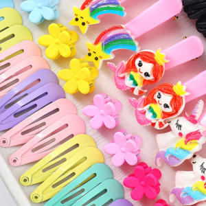 Haar-Zubehör-Set für Mädchen, Bonbonfarben, Nylon-Haargummis, elastische Pferdeschwanz-Halter