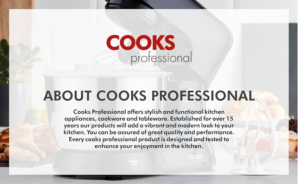 Cooks Professional Stand Mixer 8 Speed 4.5L Mixing Bowl 1000W