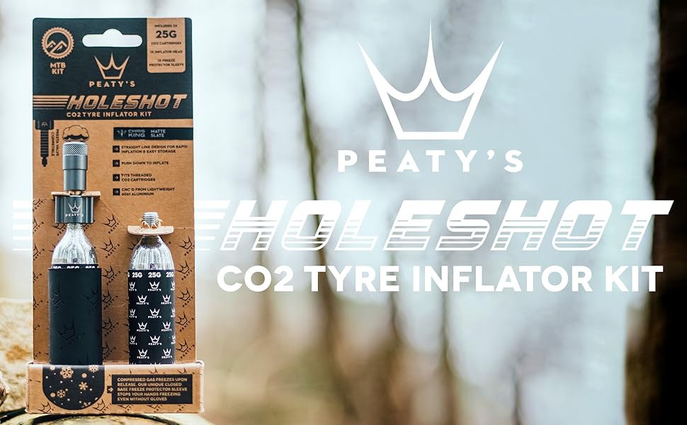 Peaty's Holeshot CO2 Tyre Inflator Kit 16g / 25g Premium Unique