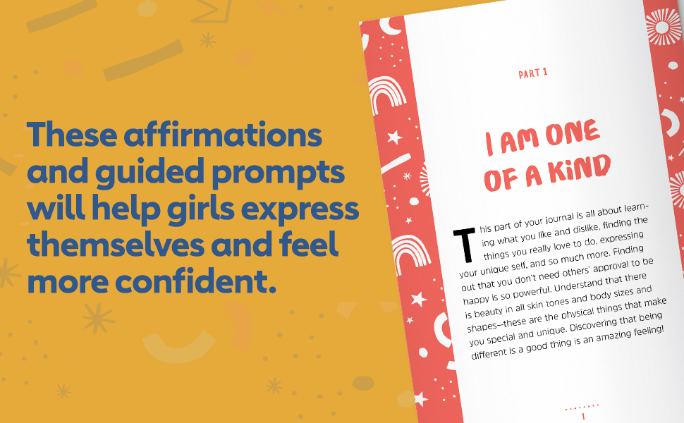 These affirmations and guided prompts will help girls express themselves and feel more confident.