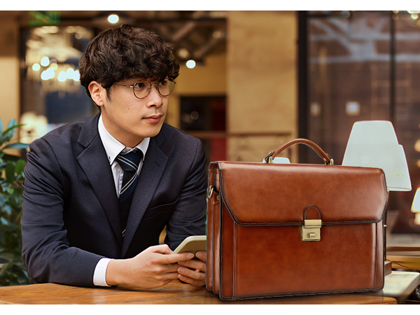 Amazon.co.jp: [バンニュス] ビジネスバッグ メンズ 本革 トート