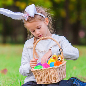 easter eggs plush animals