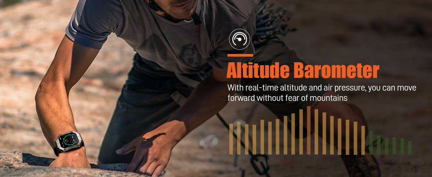 RUGGED SMART WATCHES WITH ALTITUDE BAROMETER