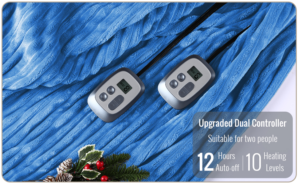 Heated Electric Blanket Queen Size 90 x 84 Inches Heating