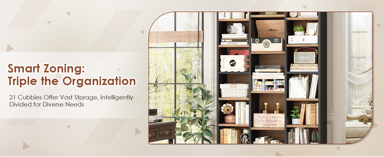 Triple Black and Brown CD Bookshelf