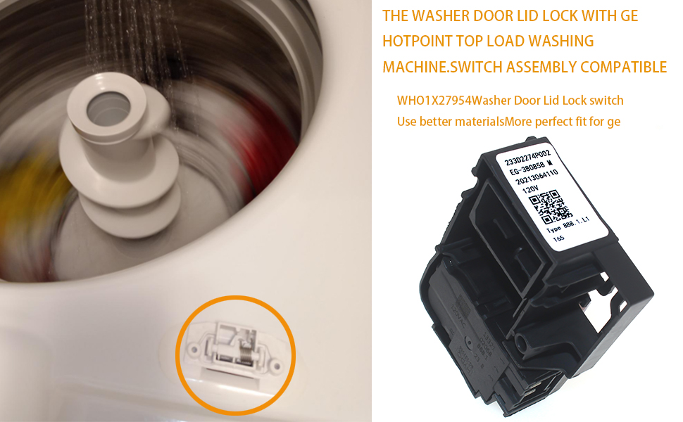 WH01X27954 WH01X26114 WH01X24114 Washer Lid Lock Switch For
