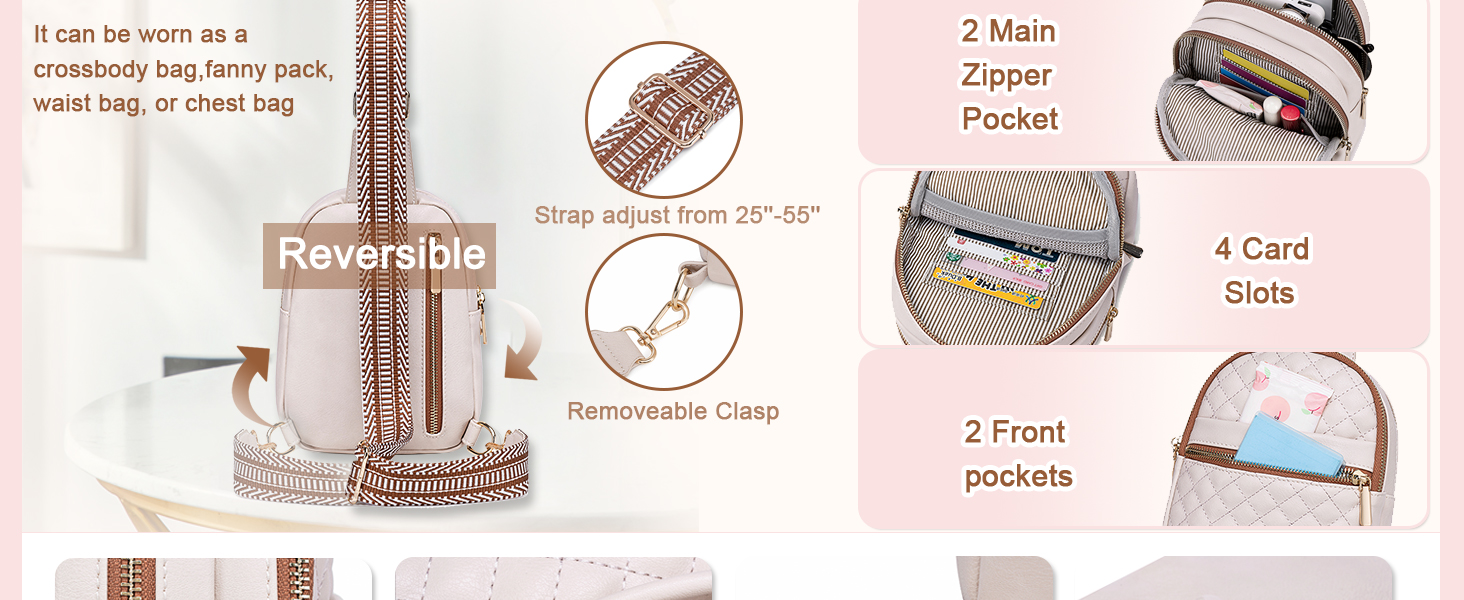 small sling crossbody bags for women fanny pack belt cross body leather mini purse waist fannypack