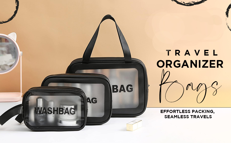 wash bag travel organizer Travel Makeup Pouch Set Toiletries Bag Cosmetic Organizer Bag for Women