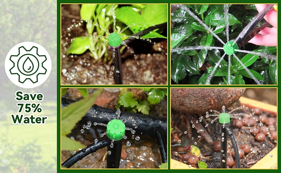 20PCS Drip Emitters for Irrigation, Kalolary 1/4 Inch Drip Irrigation