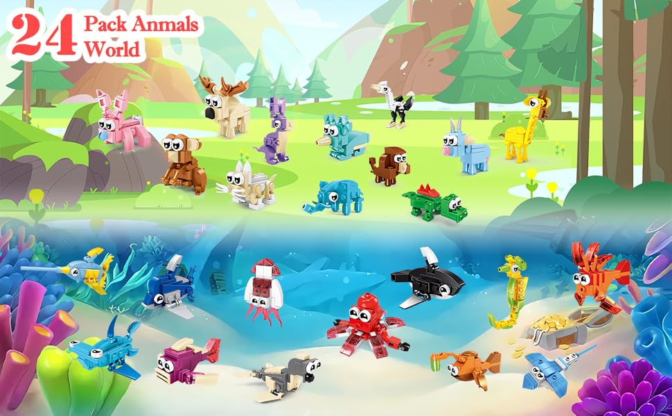 24 Pack Kids Party Favors Building Blocks Set