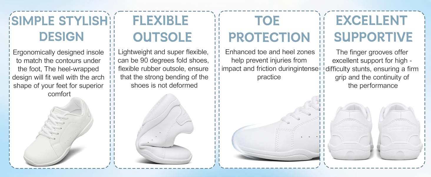 white cheer shoes