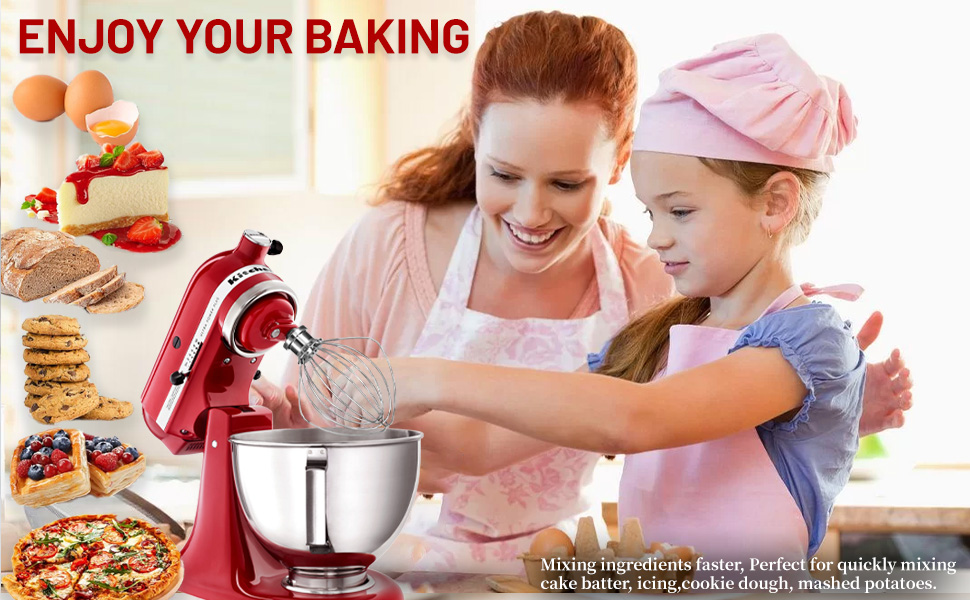 Enjoying your baking with SnnyNyx whisk wiper for kitchen aid