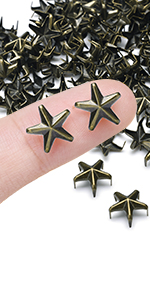 star leather rivet spike studs
