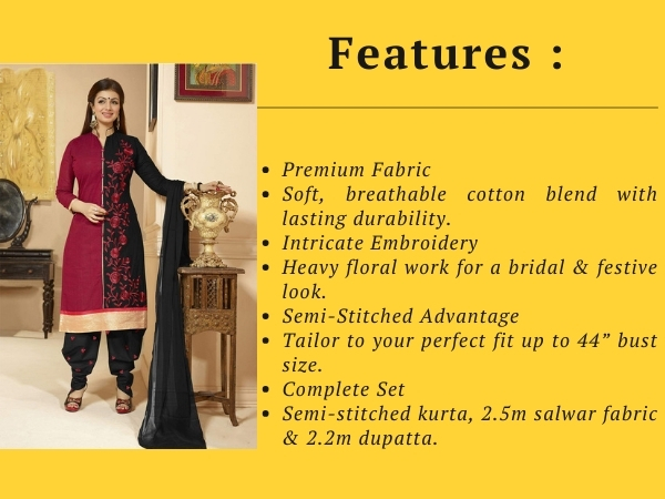 embroidered salwar suit