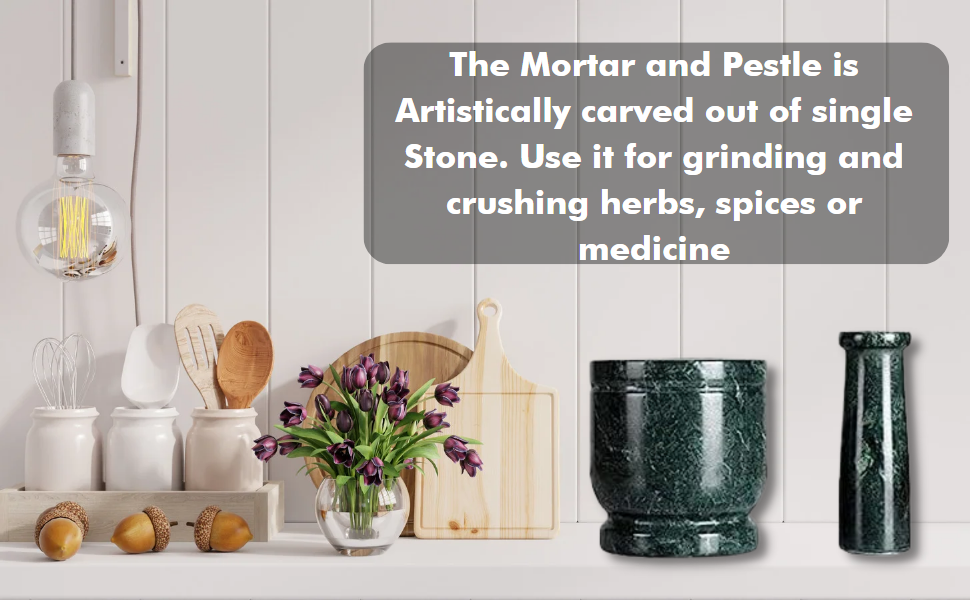 BALAJI STONE IMPEX Marble Mortar & Pestle Sets Ayurvedic Medicine