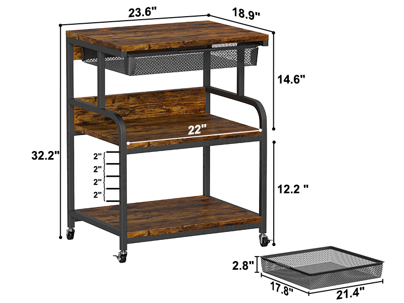 printer stand with wheels
