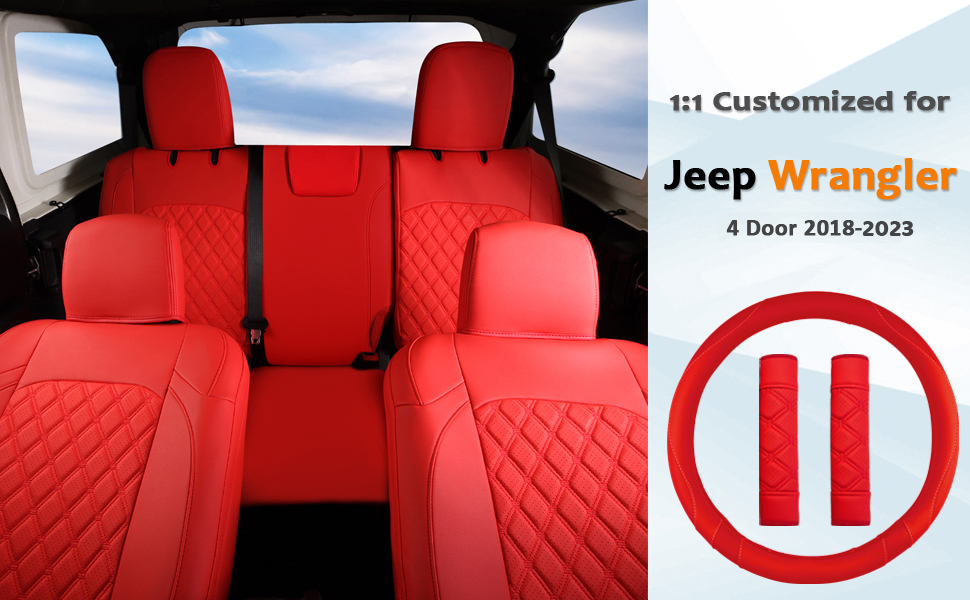 GIANT PANDA Customized Full Set Car Seat Covers for Jeep