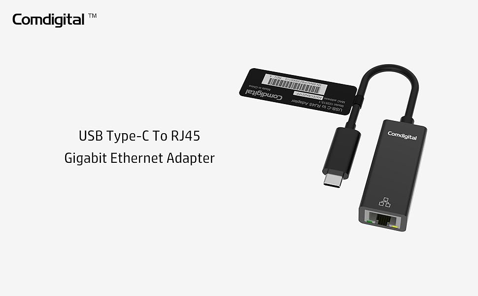 Comdigital USB 3.1 TypeC to RJ45 Gigabit Adapter