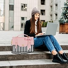 Pink Laptop Bag for Women