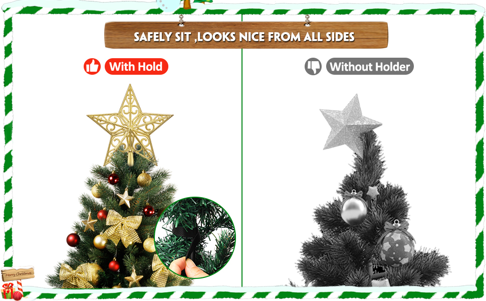 Christmas Tree Topper Holder Stabilizer, 4 PCs Universal
